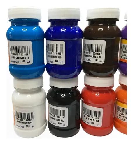 Juego De Pinturas Acrilicas Politec 100 ml 12 Piezas Multisuperficie