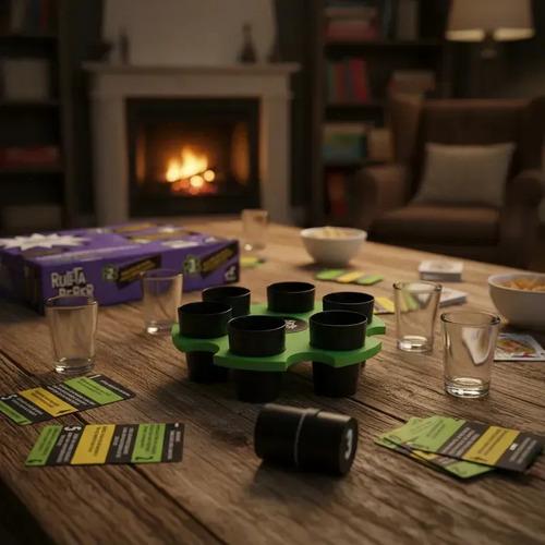 Novelty Ruleta Del Beber Juego De Mesa Para Adultos Con Retos Y Preguntas Incluye Vasos Y Tarjetas Juego Para Fiestas Y Reuniones Novelty