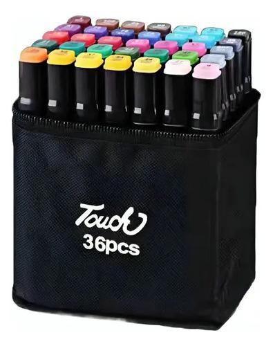 24 Plumones Marcadores Touch Doble Punta Set Dibujo Arte