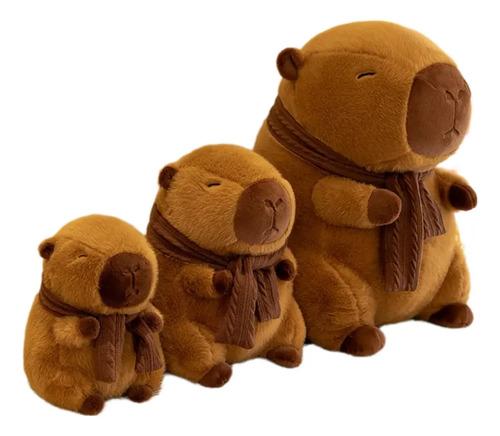 Peluche Capibara JEXTECH 90cm Bufanda Invierno Kawaii