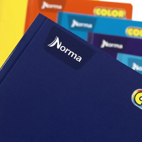 Cuadernos Norma Color  - 100 Hojas Cosidos Pack 6 Pasta Dura CUADRO CHICO