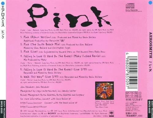 Disco Aerosmith Pink Sencillo CD Single Importado Coleccion