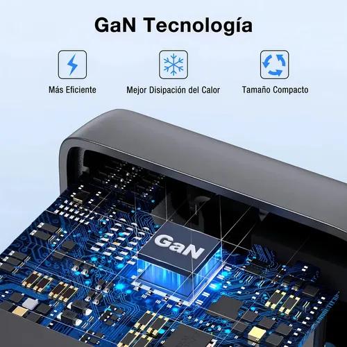 Cargador Tipo C 65W PD GaN 1Hora con 3 Puertos, Cubo de Carga Rápido Pared con Cable USB C a C Compatible con iPhon 17 16 15 Pro MAX, Samsung Galaxy S26 S25 S23 S22 A16, MacBook Pro/Air, iPad Pro