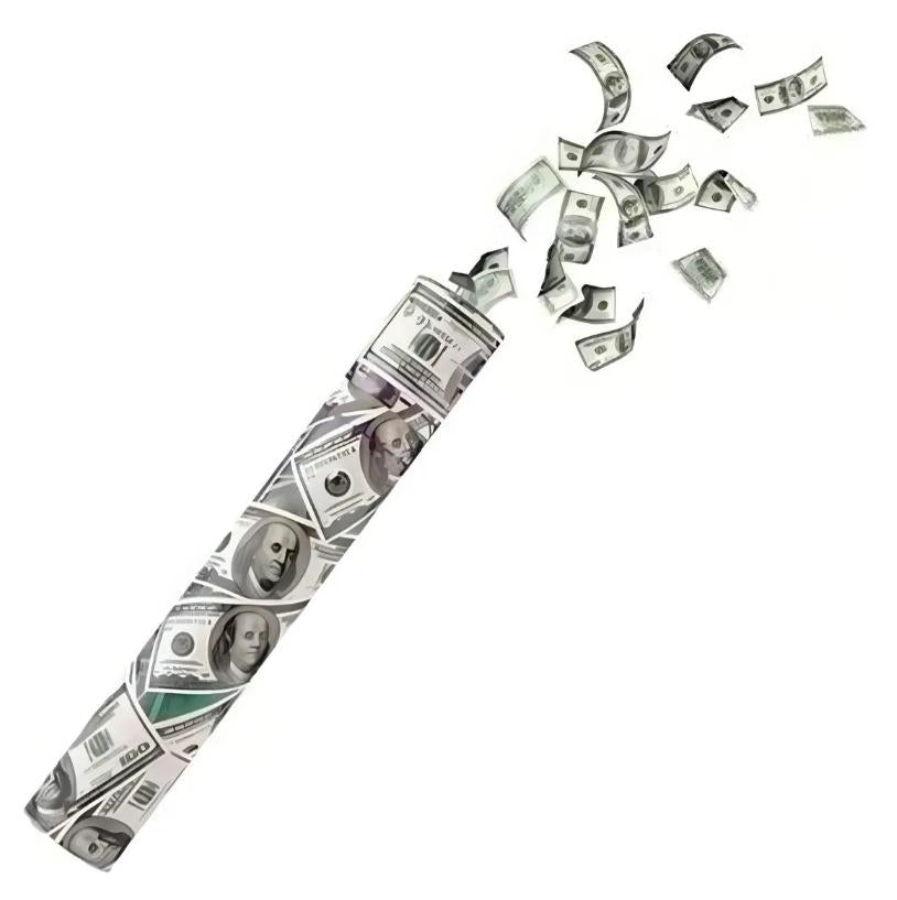 Bazuca Cañon Billetes Lanzador Confeti Dolares Divertido