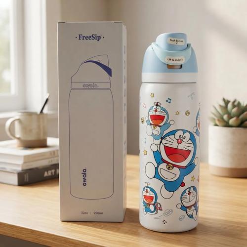 Termo Owala Free Sip 32 Oz- Doraemon El Gato Cósmico 946ml