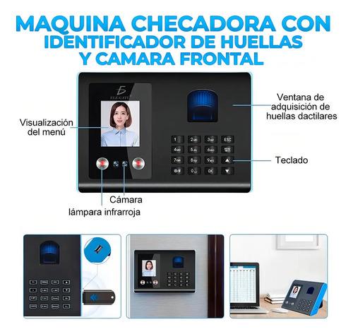 Reloj Checador Biométrico Reconocimiento Facial Y Huella Ele