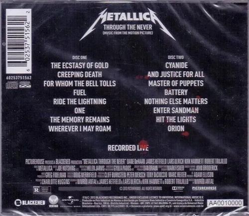 Cd Doble Metallica Through The Never Soundtrack Original
