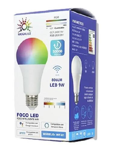 Foco Led Multicolor Rgb Inteligente Hogar Brillo Ajustable
