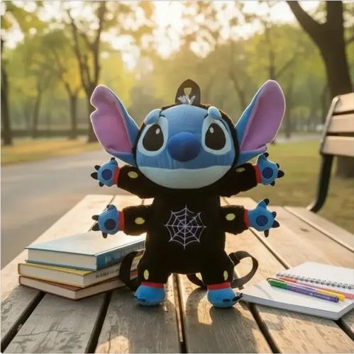 Mochila Peluche Stitch Disfraz Araña Y Esqueleto Edicion Especial 35cm