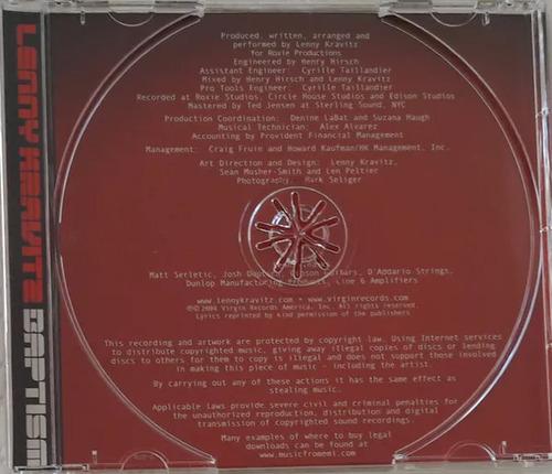 Cd Lenny Kravitz Baptism Edición Japonesa Con Obi Strip