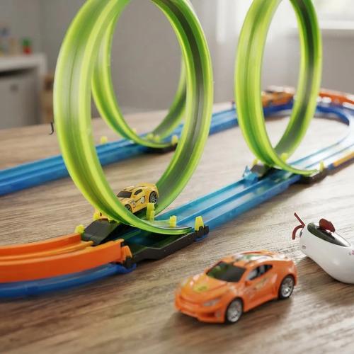 Pista De Carros Electrica Con Doble Loop Y Control