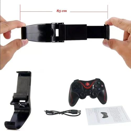 Control para Juegos joystick inalámbrico Ergonomico Bluetooth Multiplataforma Android/ios Color Negro Rojo Ele-Gate Facil de Usar