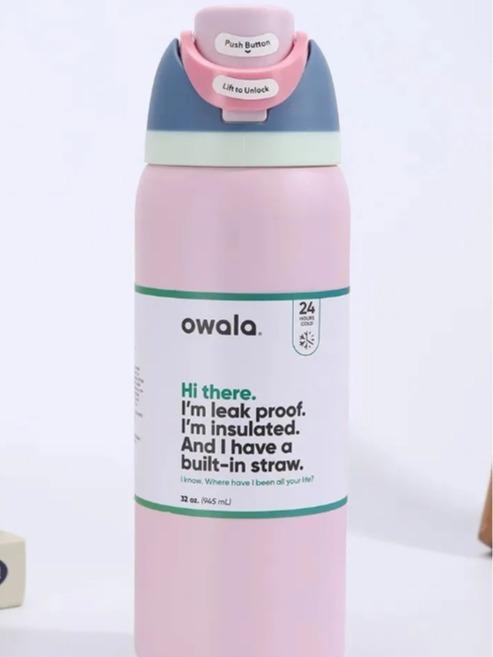 Owala Freesip 32oz 946ml Termo Acero Inoxidable Vaso Termico Color Good Egg Rosa