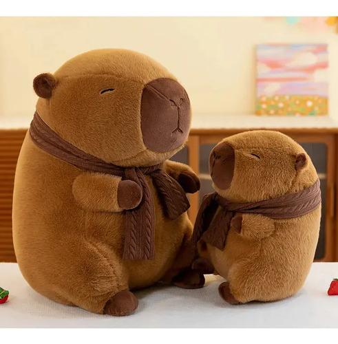 Peluche Capibara JEXTECH 90cm Bufanda Invierno Kawaii