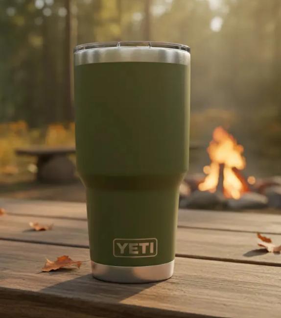 Termo Vaso Yeti Rambler 30 Oz Con Tapa Magslider Verde Musgo
