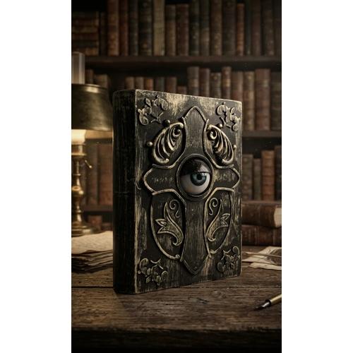 Kit Decoración Halloween Libro Mágico Con Ojo Animado