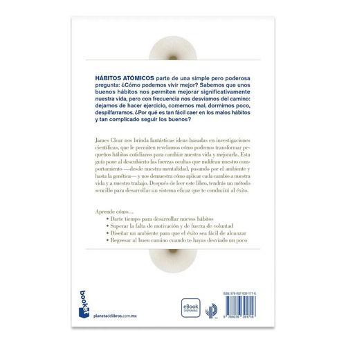 Libro Hábitos atómicos James Clear Editorial Booket Paidos