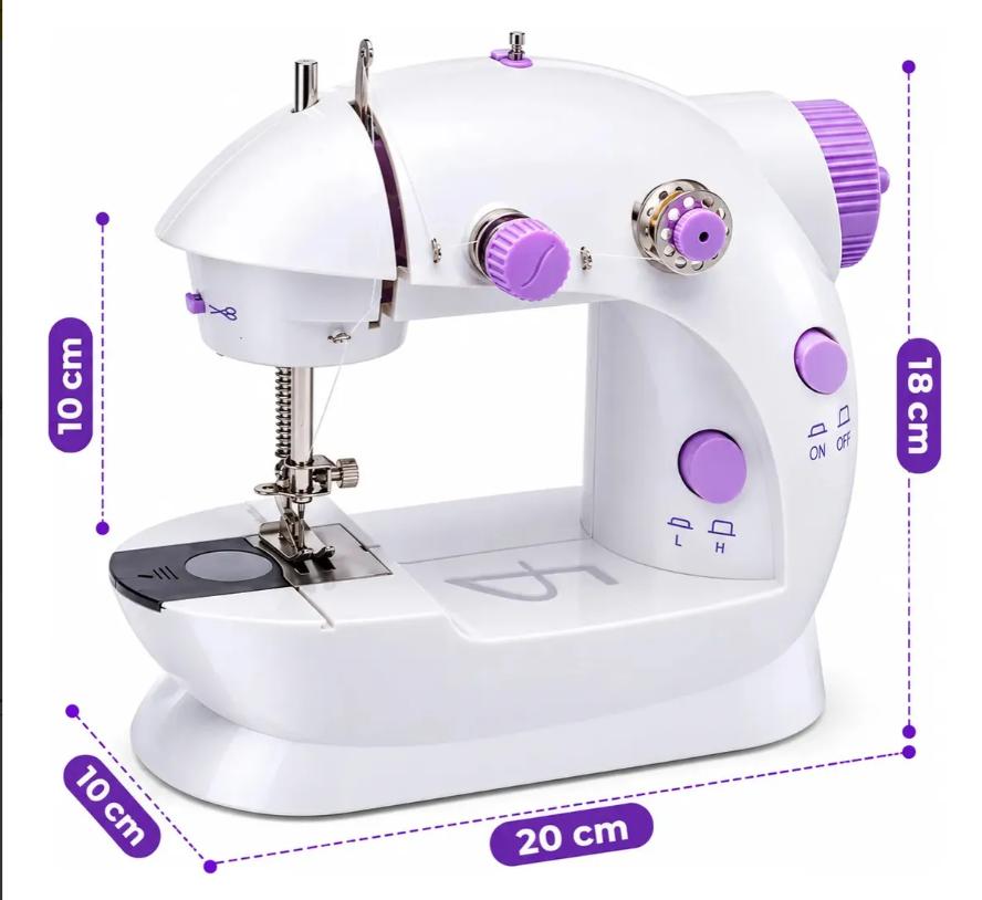 Mini máquina de coser mecanica Ele-Gate portable color blanco Ele-Gate