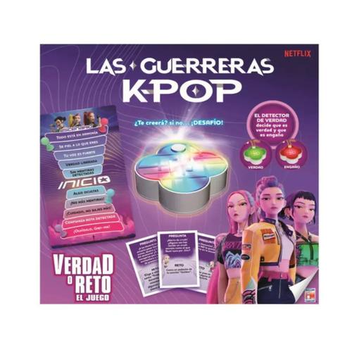 Juego de Mesa Las Guerreras K-Pop Demon Hunters Verdad o Reto Electrónico con Cartas y Dispositivo de Luz