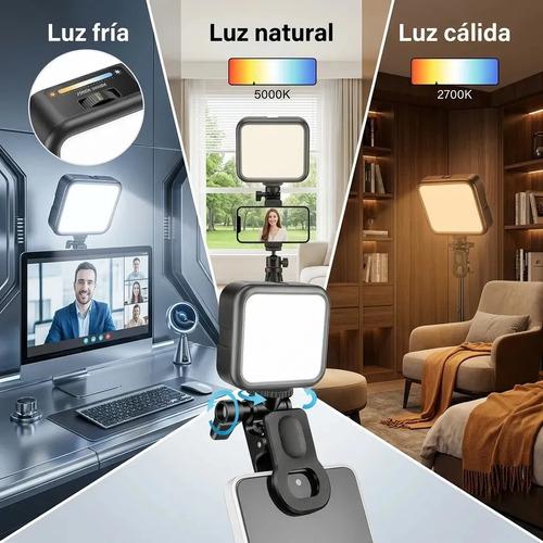 Luz Led Recargable Con Clip Para Celular Y Videollamadas 60 Leds Con Clip Universal