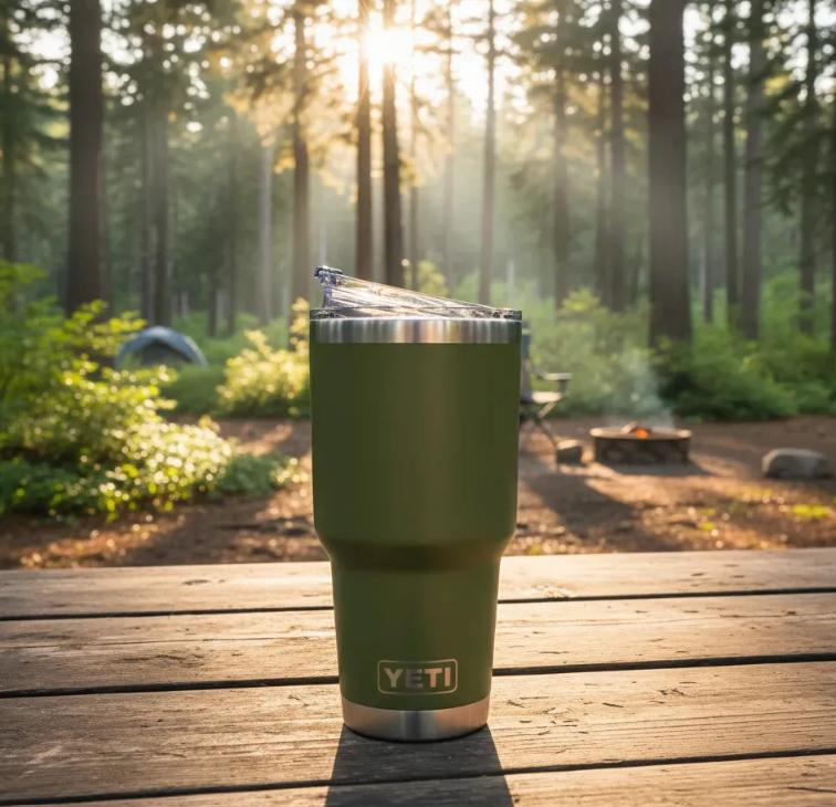 Termo Vaso Yeti Rambler 30 Oz Con Tapa Magslider Verde Musgo