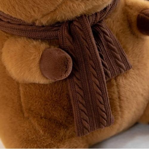 Peluche Capibara JEXTECH 90cm Bufanda Invierno Kawaii