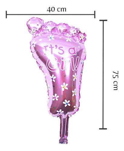 Set De 5 Globos Metalicos Es Niña Con Pie Decorativos  Rosa ITS a GIRL