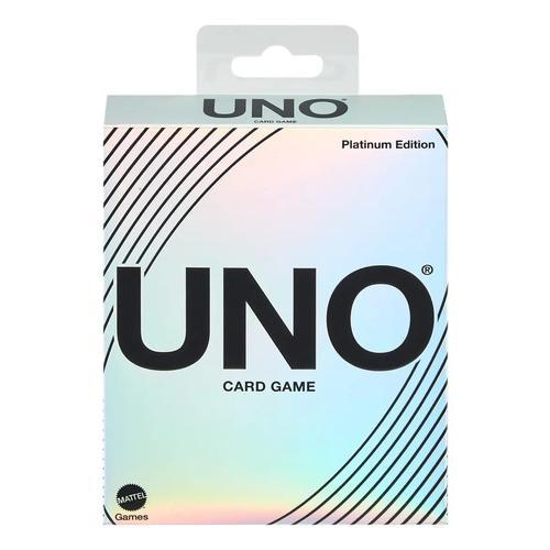 Uno® Juego De Cartas Platinum Con Acabado Premium Y Logotipo Holográfico, Para Niños De 7 Años En Adelante
