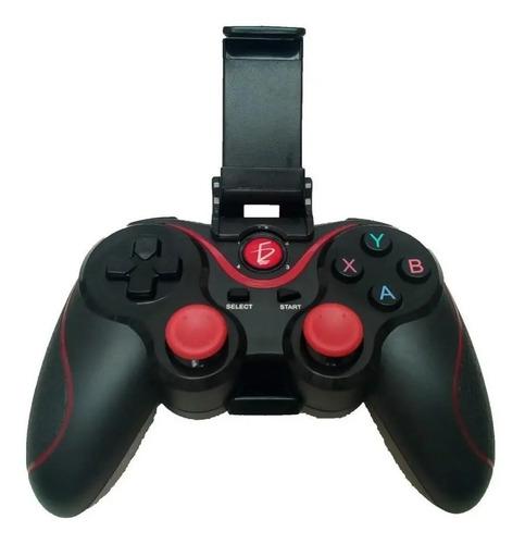 Control para Juegos joystick inalámbrico Ergonomico Bluetooth Multiplataforma Android/ios Color Negro Rojo Ele-Gate Facil de Usar