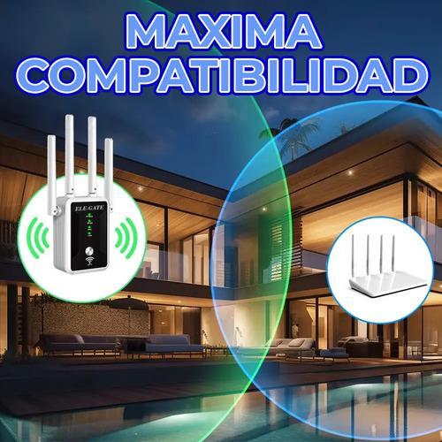 Repetidor WiFi Ele-Gate Doble Banda con Puerto Gigabit Extender Señal Color Negro Ele-Gate
