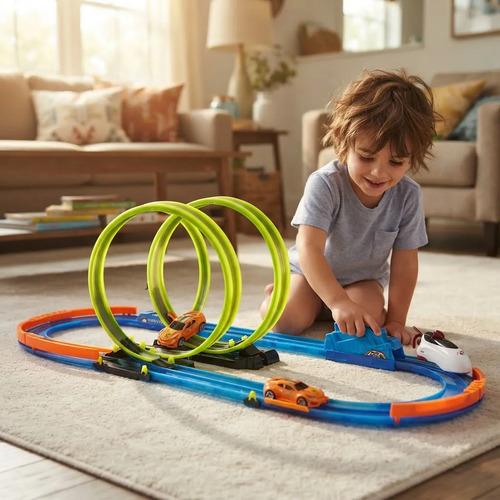 Pista De Carros Electrica Con Doble Loop Y Control