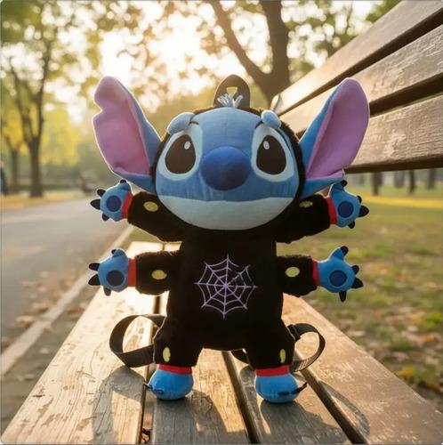 Mochila Peluche Stitch Disfraz Araña Y Esqueleto Edicion Especial 35cm