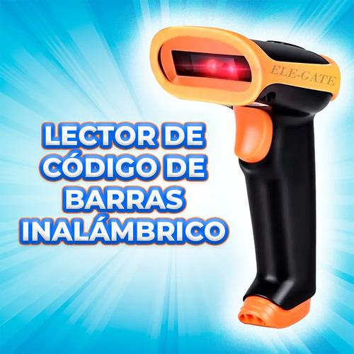Lector Escáner Codigo Barras Qr Inalámbrico Recargable Color Negro Ele-Gate