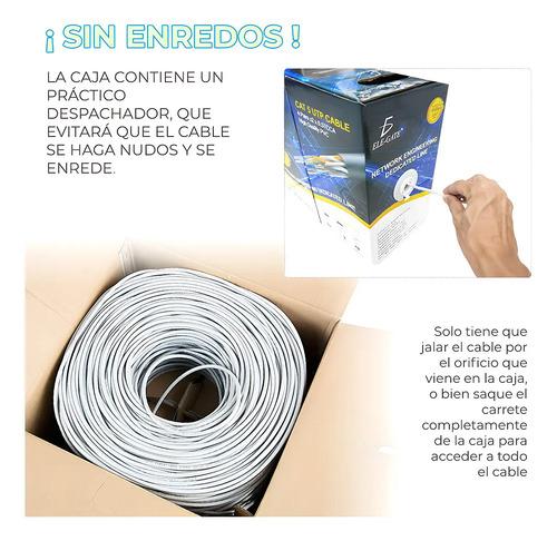 Bobina Cable Red Utp Rj45 Cat5e Ethernet 305 Metros Color Blanco Ele-Gate