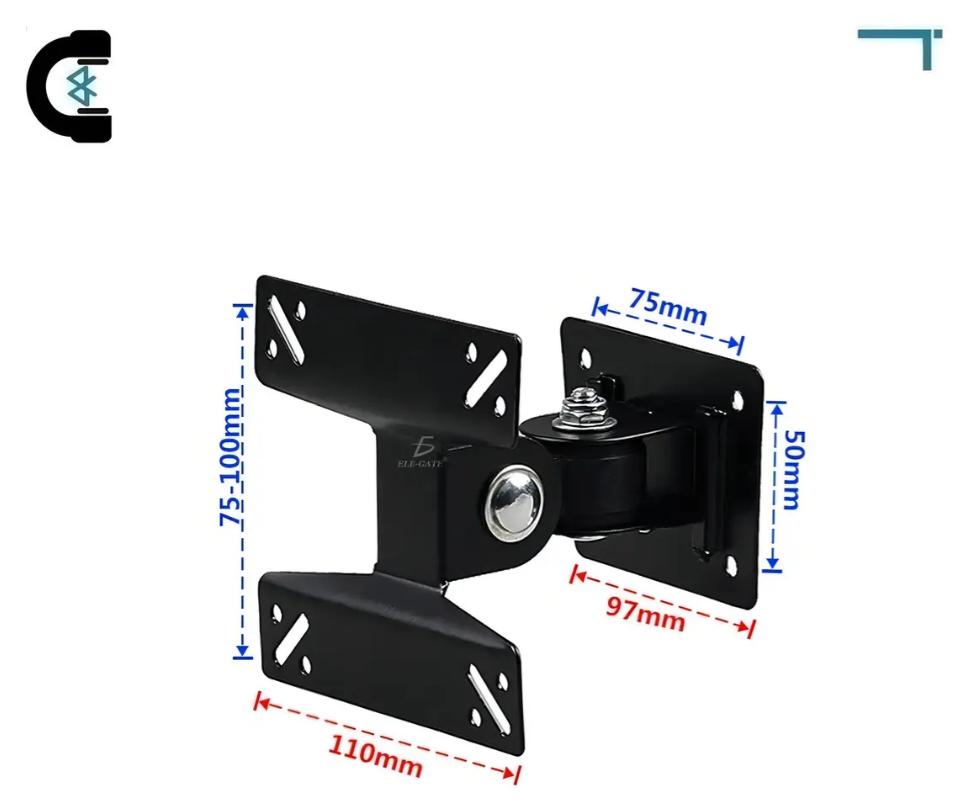 Soporte Articulado Ele-Gate para TV y Monitor de 14–24” Negro HOLD.28