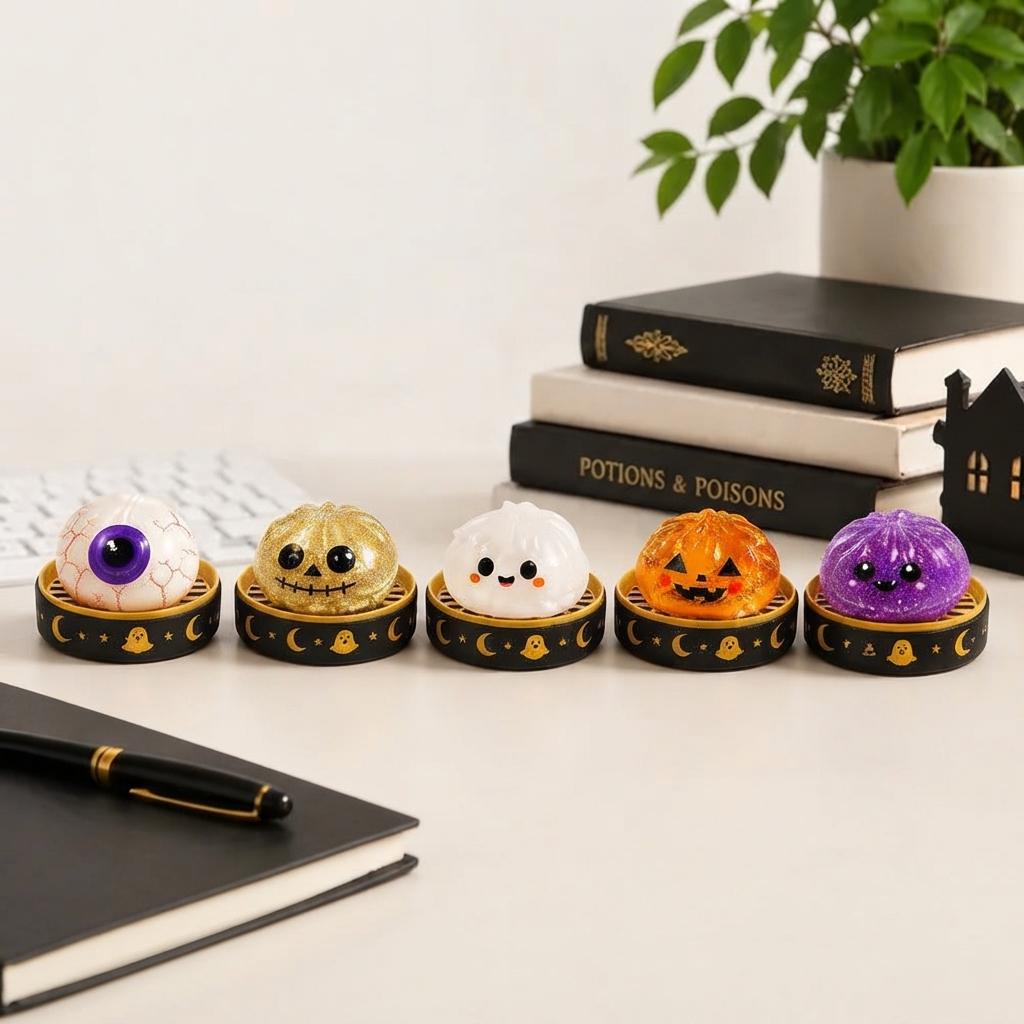 Juguete Antiestrés Halloween Squishy Caja Misteriosa con Vaporera Vaporizador Regalo Fidget Toy