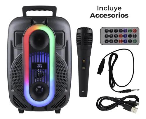 Bocina Amplificada 8 Pulgadas Tws Bluetooth Radio Fm 20w Color Negro