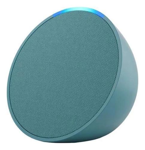 Bocina Inteligente Amazon Echo Pop con Alexa y Wi-Fi Verde Azulado