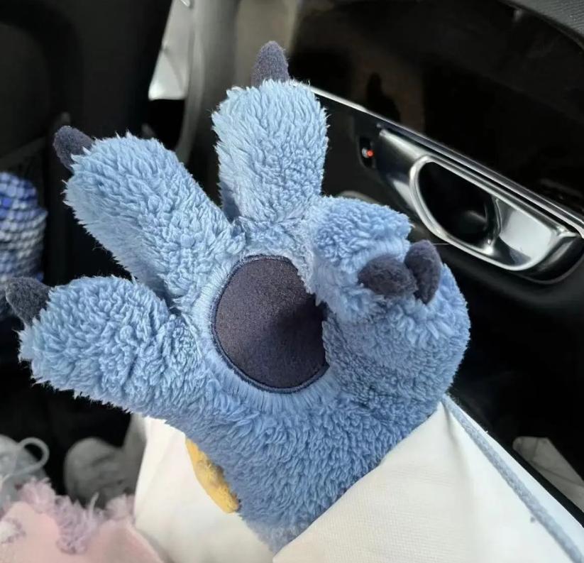 Guantes con Garras y Estrella Azul | Par de Felpa para Cosplay