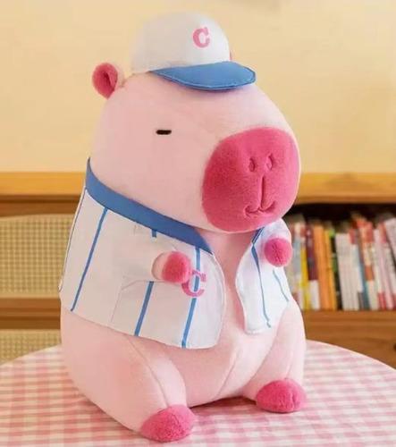 Peluche Capibara Deportista Besbolista 50cm Divertido Regalo