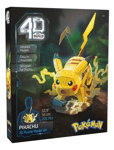 Rompecabezas 4D de Pikachu para Armar de Pokémon, Kit de Construcción 4D Build para Coleccionistas y Fans Adultos