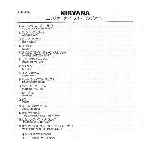 Cd Nirvana Exitos Edicion Japonesa Obi Coleccion