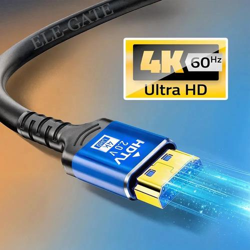 Cable Hdmi 2.0 4k Uhd 18gbps Alta Velocidad Conector Metálic