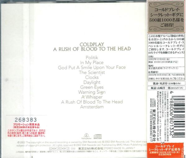 Disco Compacto CD Coldplay A Rush Of Blood To The Head Japon OBI Strip
