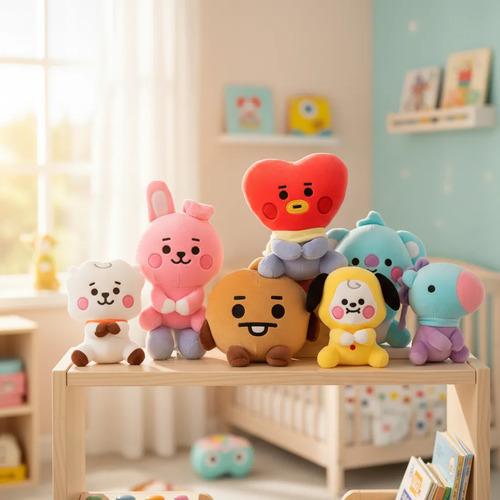 Set De 7 Peluches Bt21 Bts Kpop Coleccionables