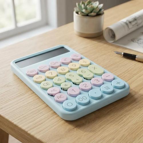 Calculadora De Escritorio Portatil Kawaii Pastel Botones