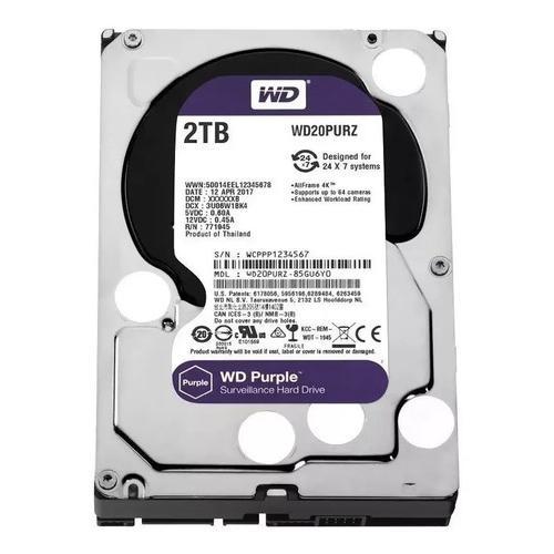interno Western Digital WD Purple WD20PURZ 2TB púrpura