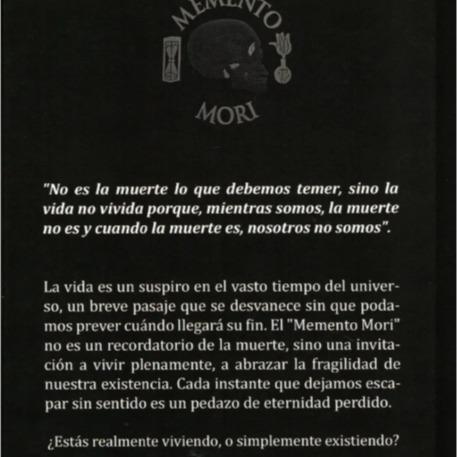 Libro Memento mori: Recuerda tu mente  Autor Humberto Montesinos - Pasta blanda