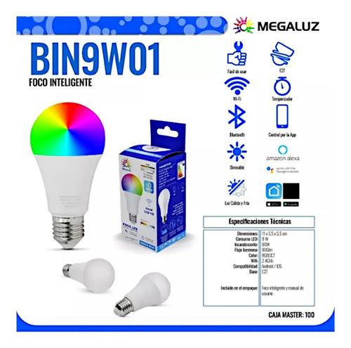 Foco Led Multicolor Rgb Inteligente Hogar Brillo Ajustable