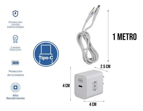Turbo Cargador De Carga Rápida Tipo C 20w Cable Tipo c  Color Blanco